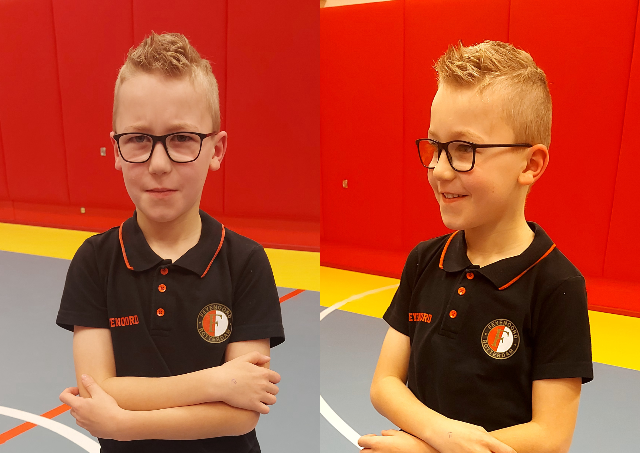 Levani in een gymzaal